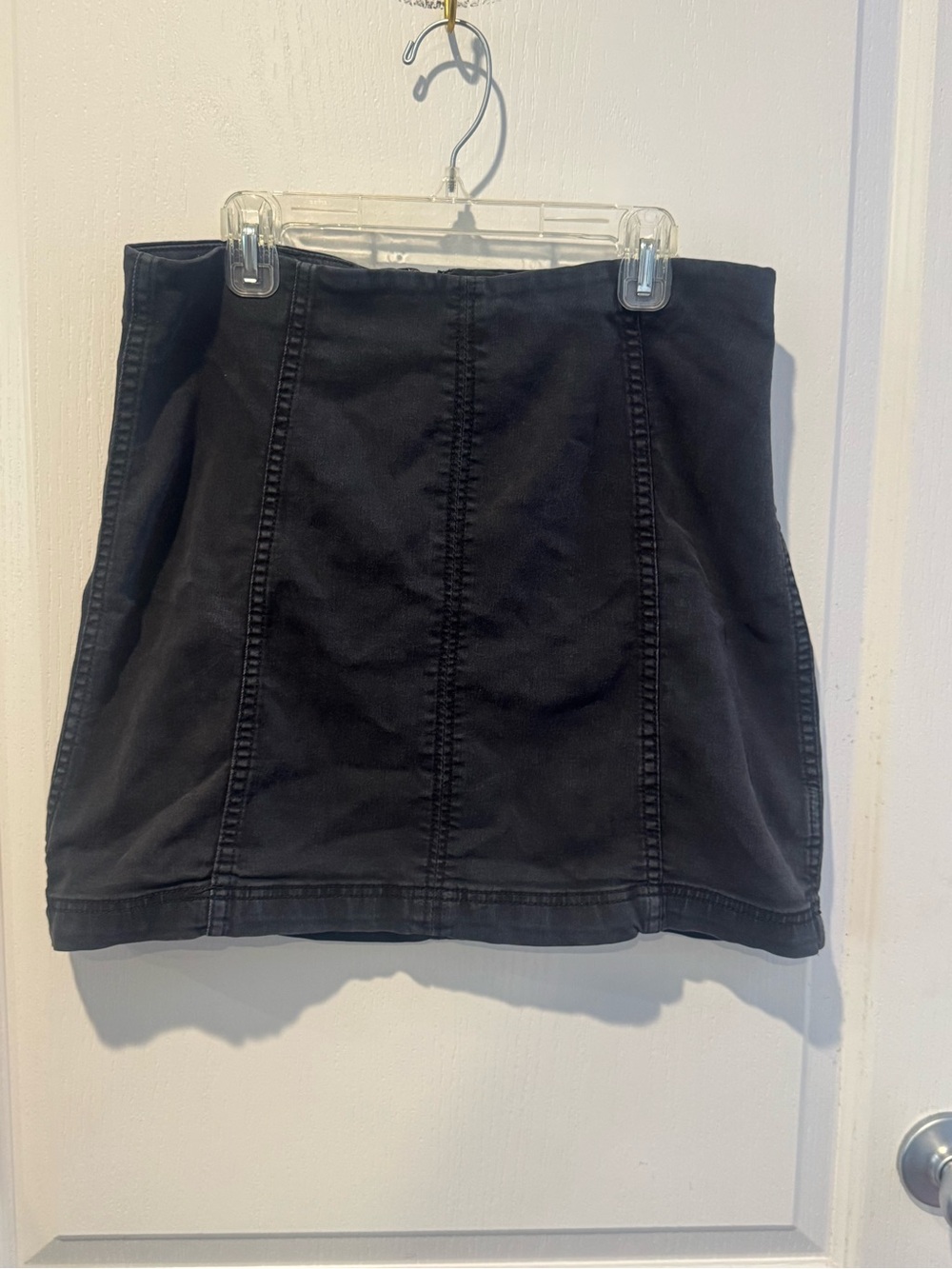 Free People Black Panelled Mini Skirt